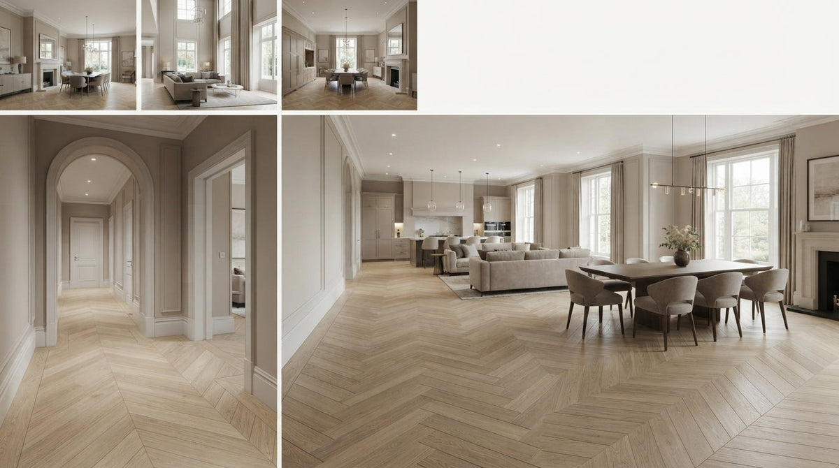 Bespoke Oak Chevron Flooring: Emerson Park Case Study