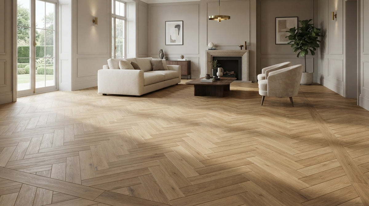 Create A Striking Finish with Herringbone Wood Flooring