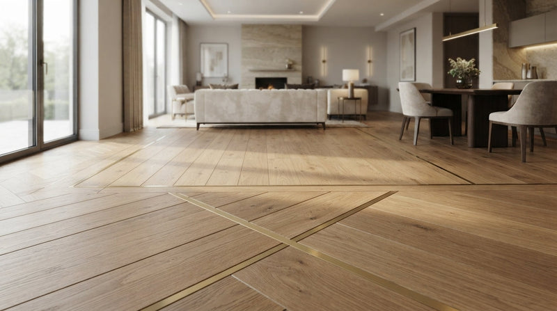 Metal Inlays in Wood Flooring: The Perfect Modern Touch