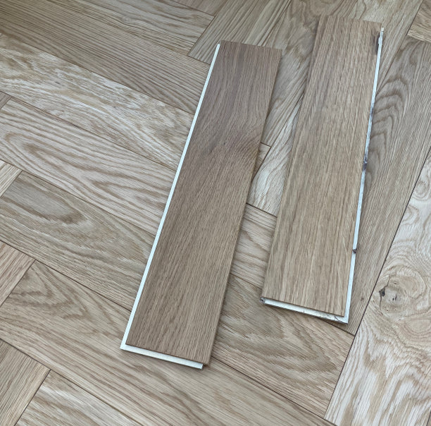 Natural Oak  Brushed Matt Lacquered 3/10x90x450