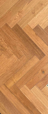 Amber Smoked Oak Parquet Brushed & Oiled 3/14x80x450