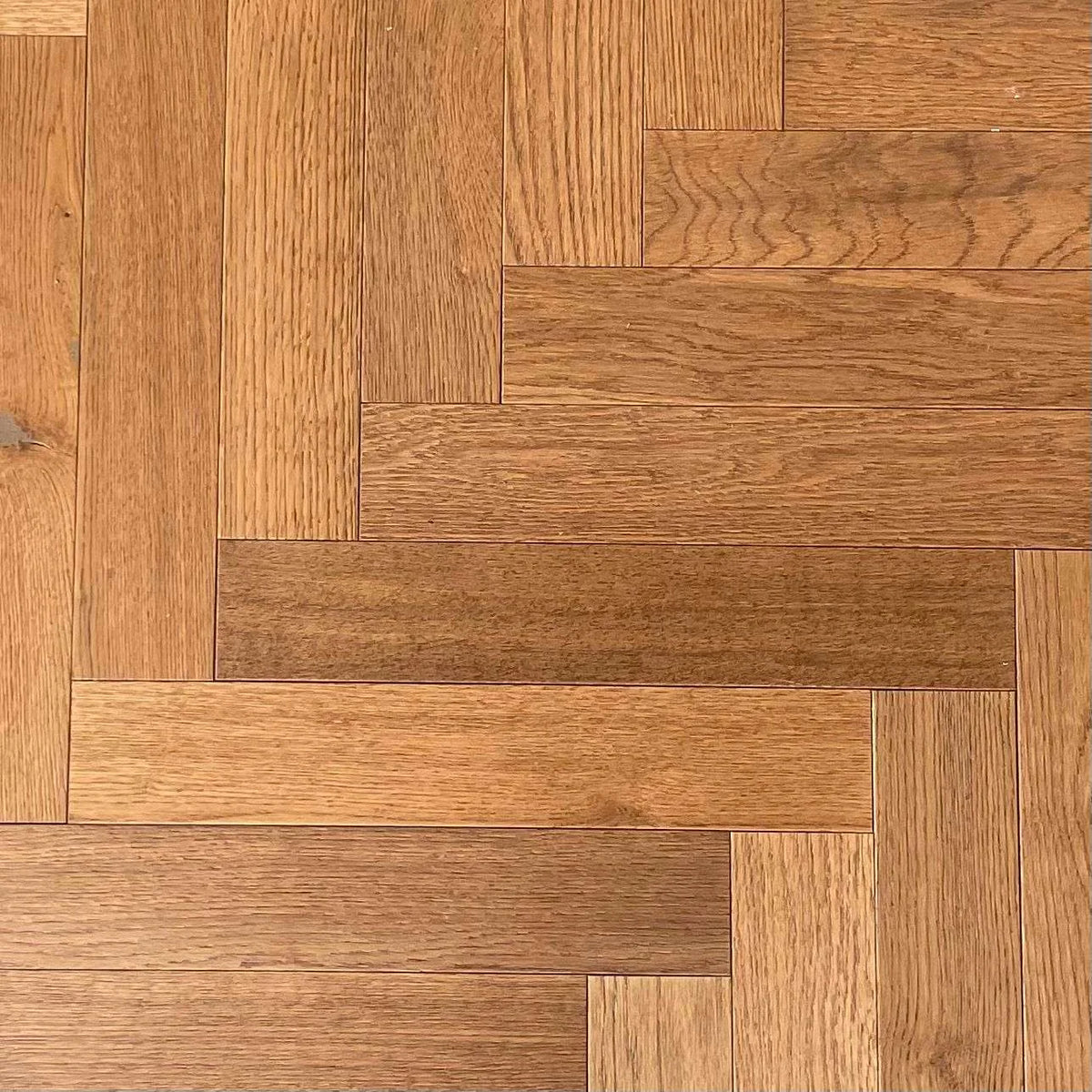 Amber Smoked Oak Parquet Brushed & Oiled 3/14x80x450