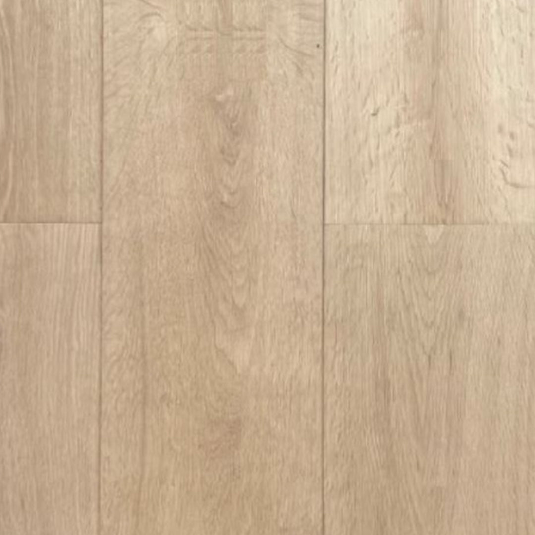 Light oak wood flooring planks with a natural grain pattern in warm beige and tan tones.