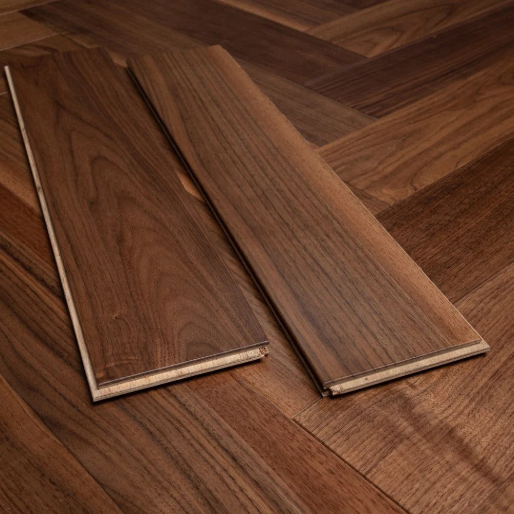 American Black Walnut Parquet UV Lacquered 3/14x125x600