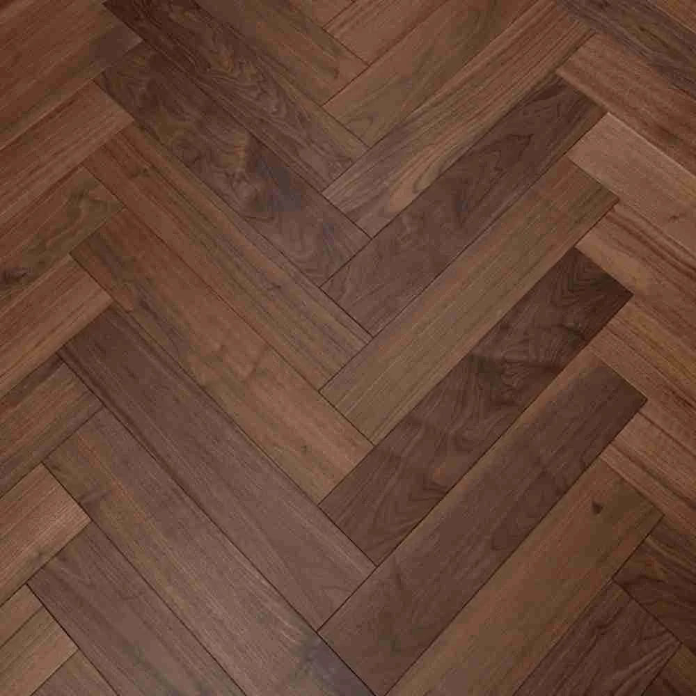 American Black Walnut parquet wood flooring with protective UV oil
