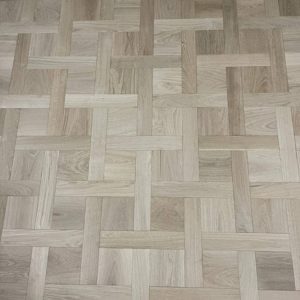 BASKET Weave Parquet UNFINISHED 75x375x4/15mm   150x150x4/15mm