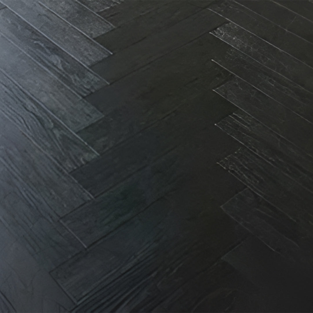 Black Slate Oak Brushed Matt Lacquered Parquet Flooring 3/10x90x600