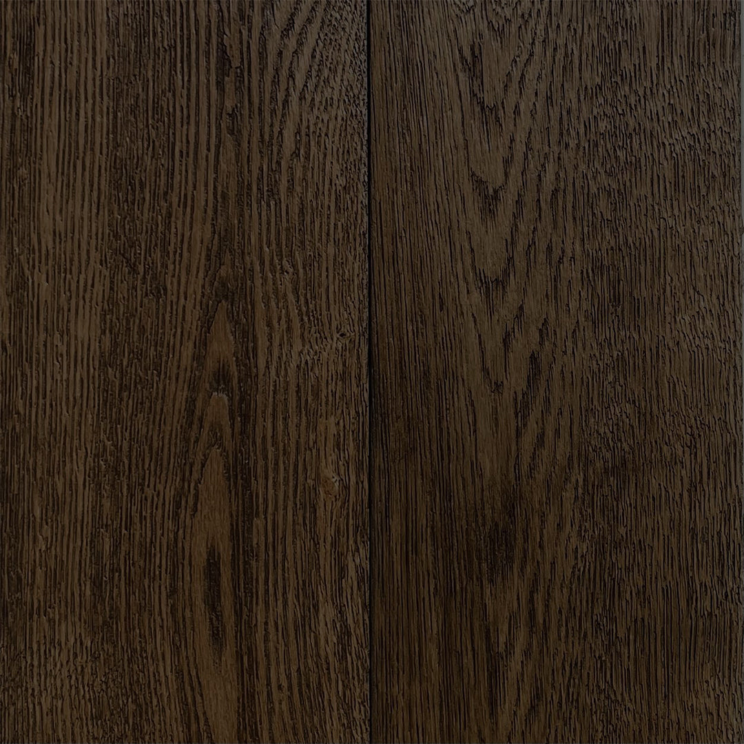 Dark brown wood grain texture with visible natural wood patterns and a vertical seam between two panels.