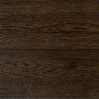 Dark brown wood grain texture with visible plank seams and natural wood patterns.