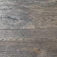 Dark brown wood grain texture with visible knots, grain patterns, and horizontal plank lines.