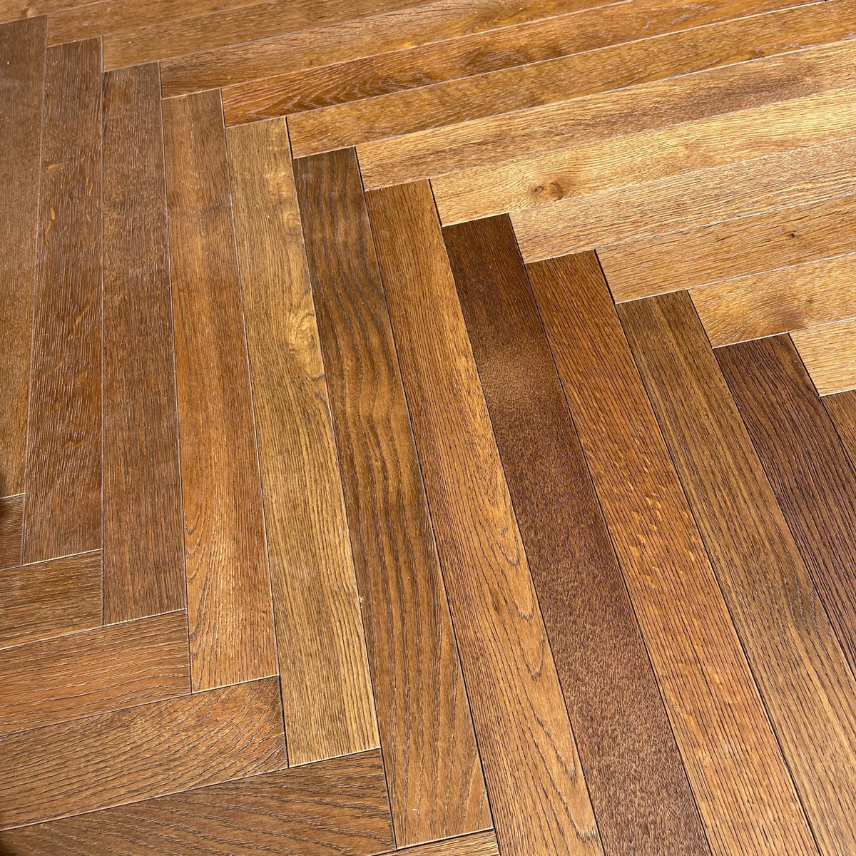 Fishbone Double Smoked Oak Brushed & Oiled 2/13.5x60x600