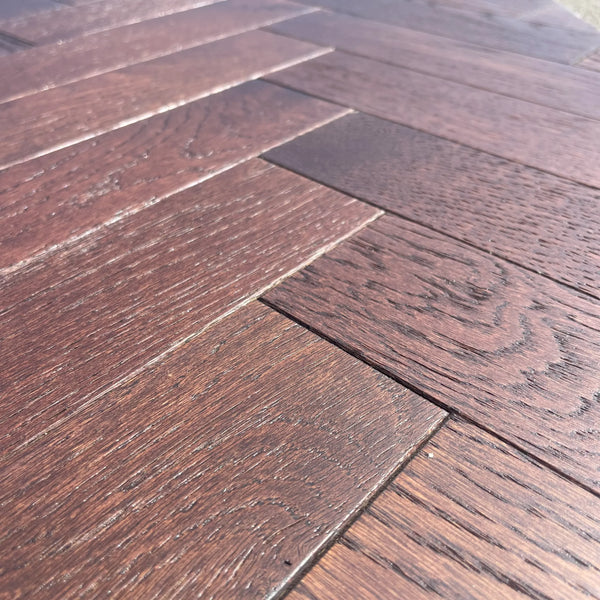 Chocolate Oak Brushed & Matt Lacquered  3/18x80x300