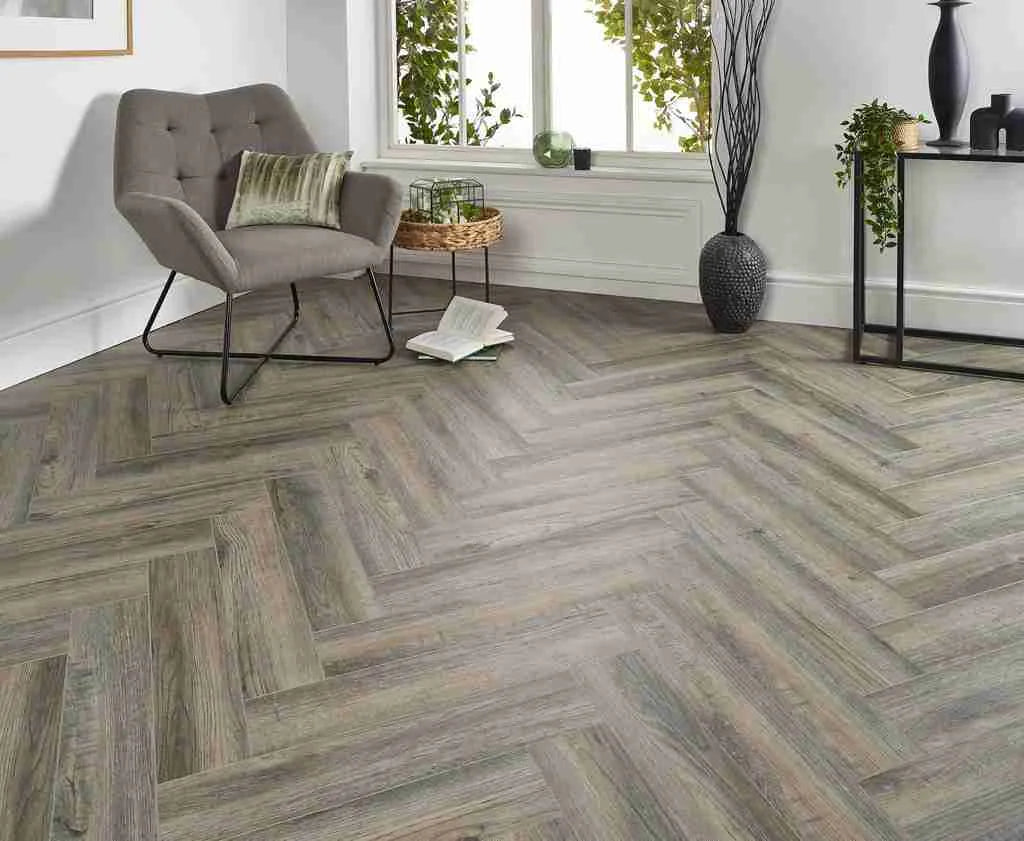 Dark Active Grey Herringbone SPC Click 0.3/6x126x610