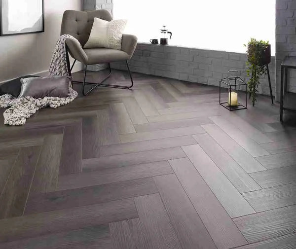 Graphite Grey Herringbone SPC Click 0.3/6x126x610