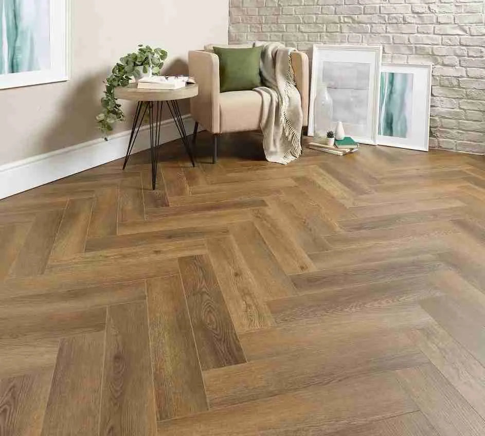 Smoked Oak Herringbone SPC Click 0.3/6x126x610