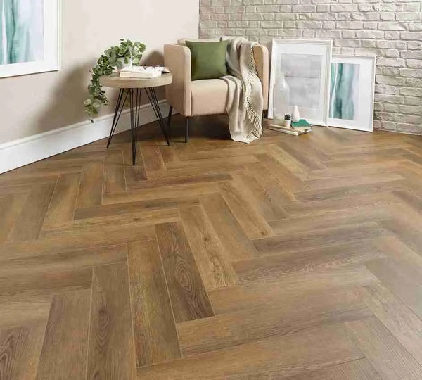 Smoked Oak Herringbone SPC Click 0.3/6x126x610