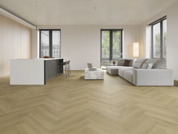 Light Beige Nv Range SPC Herringbone 5Gi Click 6.5x126x630