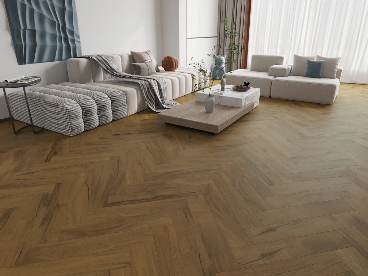 Walnut Vintage Nv Range SPC Herringbone 5Gi Click 6.5x126x630