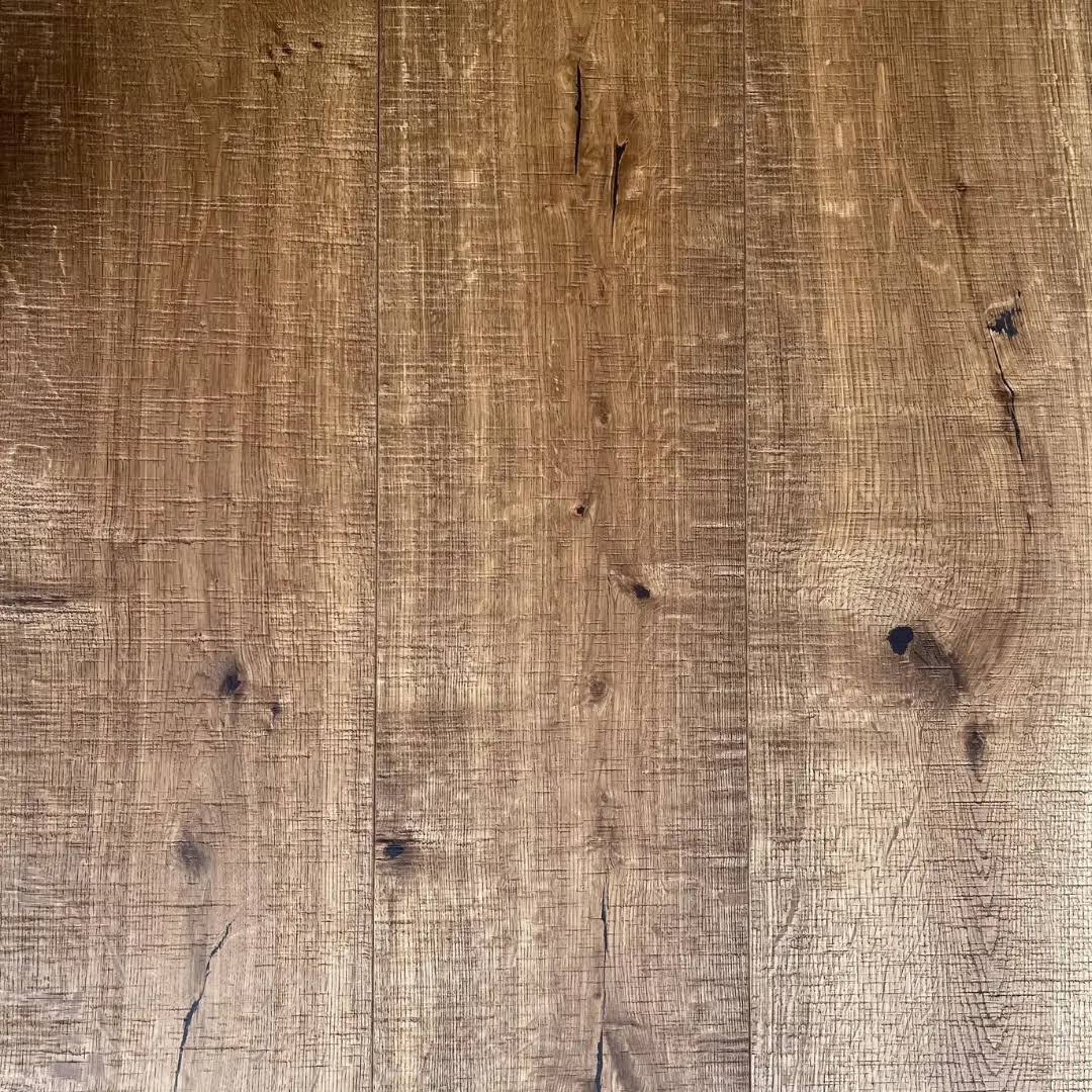 Rustic brown wood plank texture with visible grain, knots, and natural wood variation.