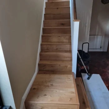 Solid Oak Square Edge Double Groove Stair Nosing