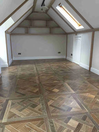 Smoked & White Oak Versailles Brushed & Oiled 4/18x600x600