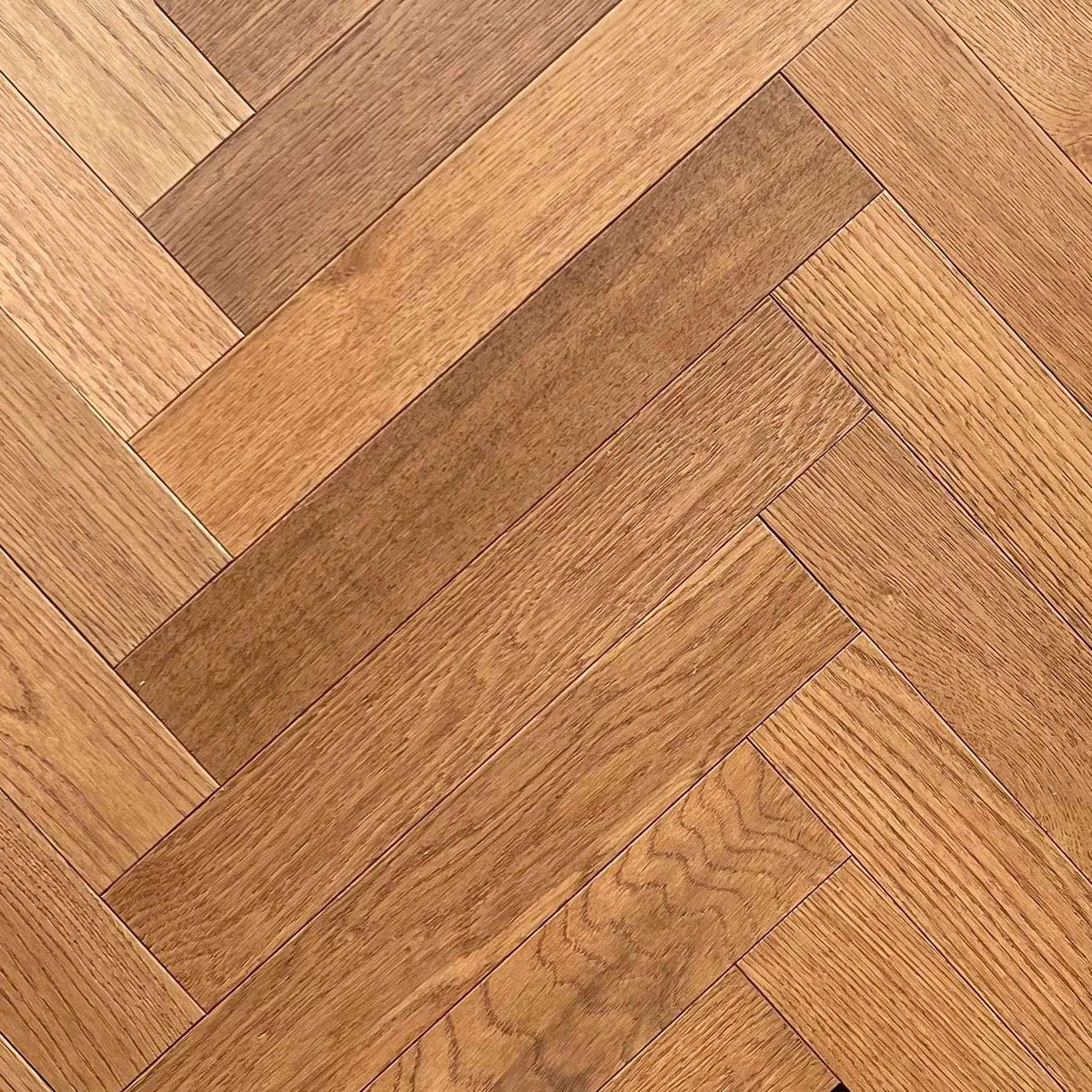 Amber Smoked Oak Parquet Brushed & Oiled 3/14x80x450