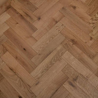 Wooden floor with herringbone pattern