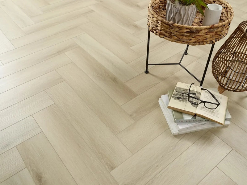 Light oak flooring with natural wood finish in a modern room