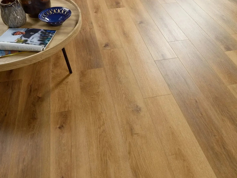 Light oak wood flooring in a bright modern interior