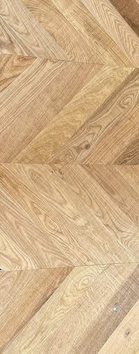 Luxury Natural Oak Chevron Bandsawn Brushed & Oiled 3/14x90x510