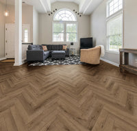 Smoked Laminate Herringbone 12x101x606