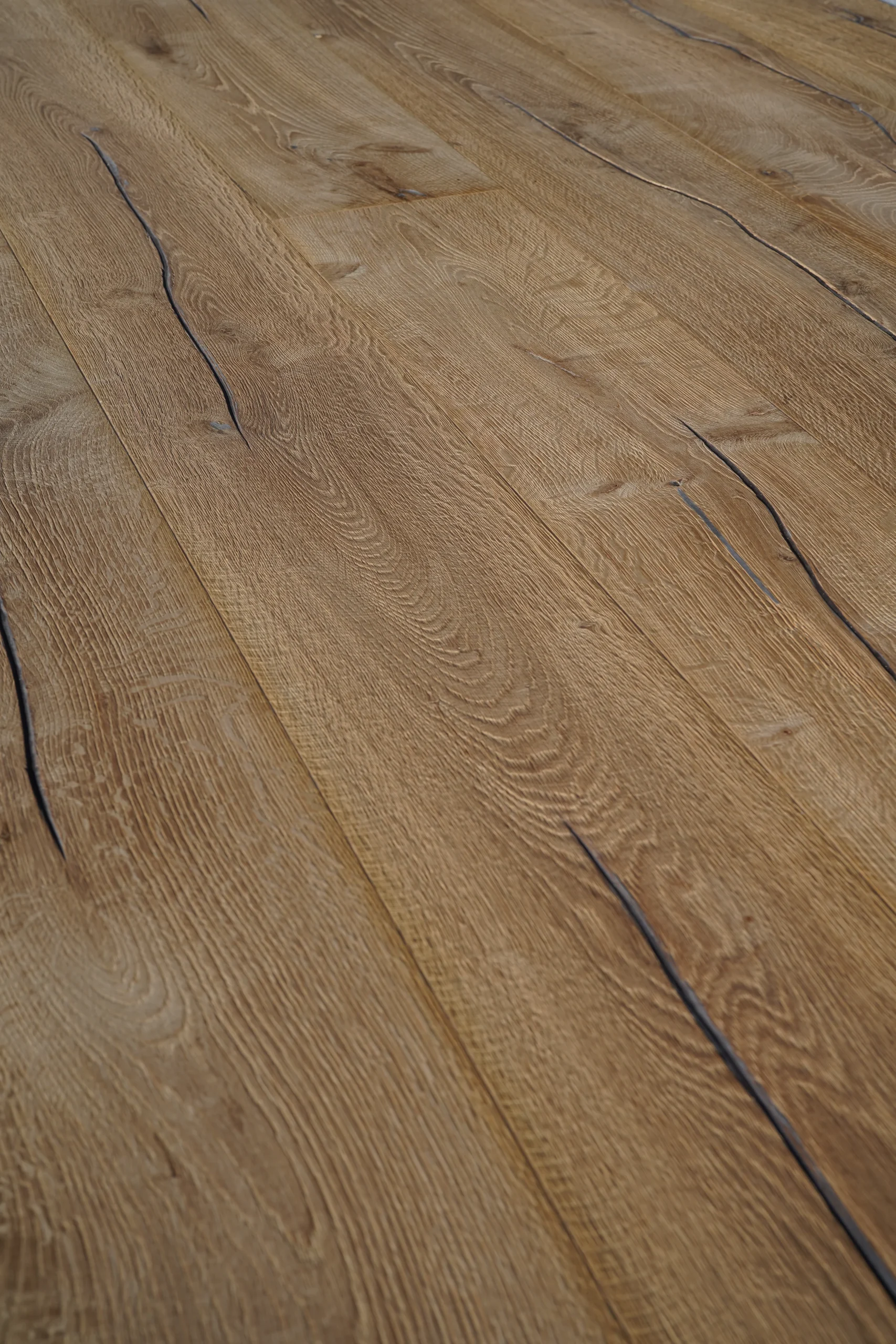 Unfinished vintage distressed oak