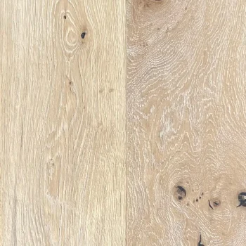 Close-up of Cotton White Vintage Oak flooring showing natural distressed grain with soft whitewash finish