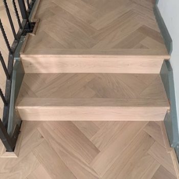 Click Herringbone Invisible Oak Matt Lacquered Flooring 150 x 3/14 x 600mm