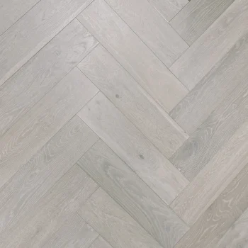 Herringbone Active Grey Brushed & Oiled Oak Flooring 150 x 4/14 x 600mm