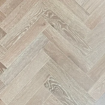 Close-up of Parquet Iceberg Oak Brushed & Oiled Flooring showing brushed oak texture and detailed grain