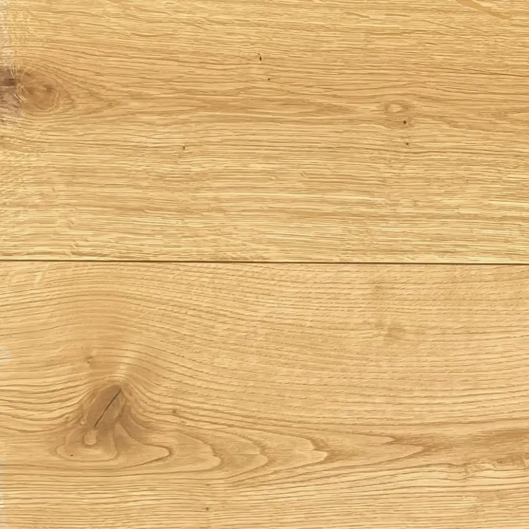 Side view of Natural Oak Brushed & Oiled Wood Flooring plank edges