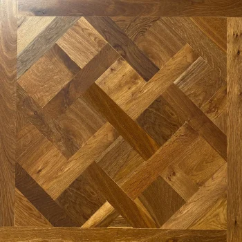 Versailles Panel – Smoked Oak Brushed & Oiled Engineered Wood Flooring | Luxury Parquet Design