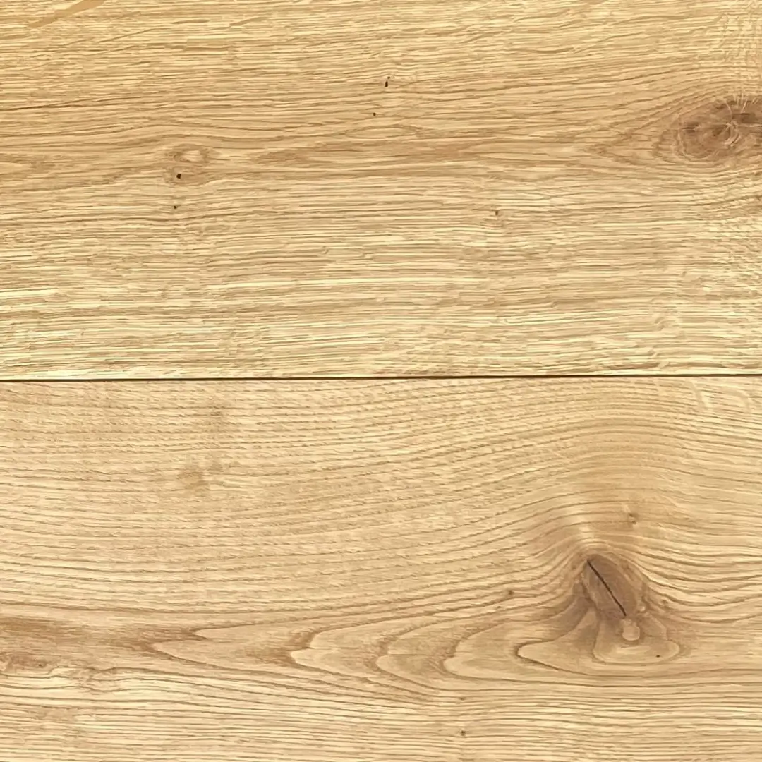 Side view of Natural Oak Oiled Wood Flooring with brushed surface detail