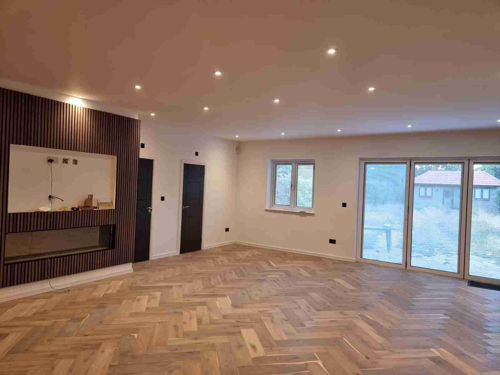 Herringbone parquet wood flooring supplied by WoodFloors4U
