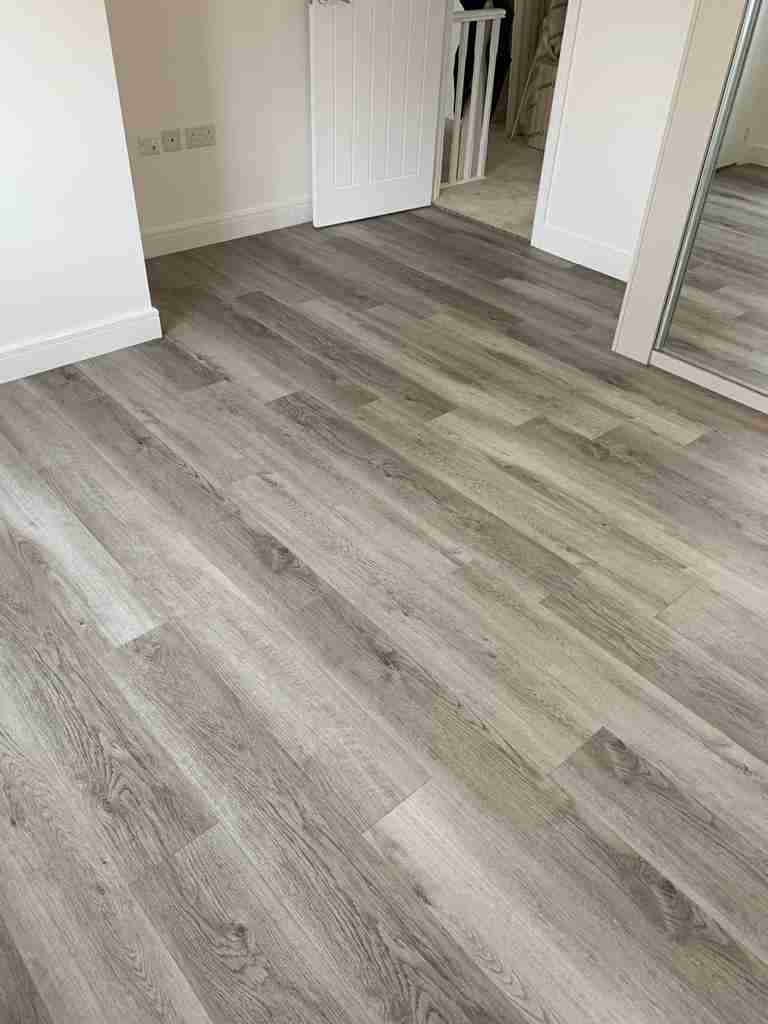 SPC Chelsea Grey Flooring installed.