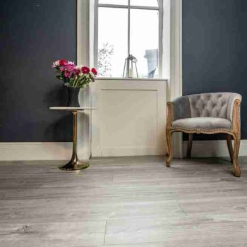 SPC Light Grey Plank Installed