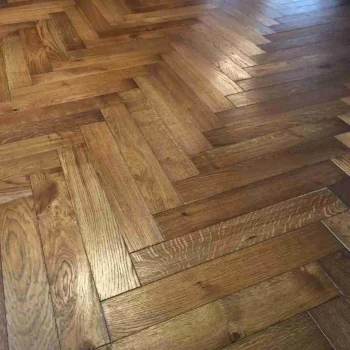 Herringbone Smoked Oak Installed