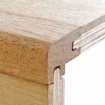 Solid Oak Stair Nosing Double Groove Square Edge