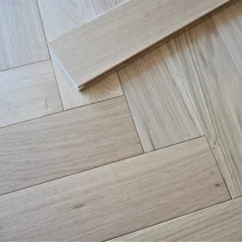 Herringbone Prime Unfinished Oak Flooring 150 x 3/14 x 600mm