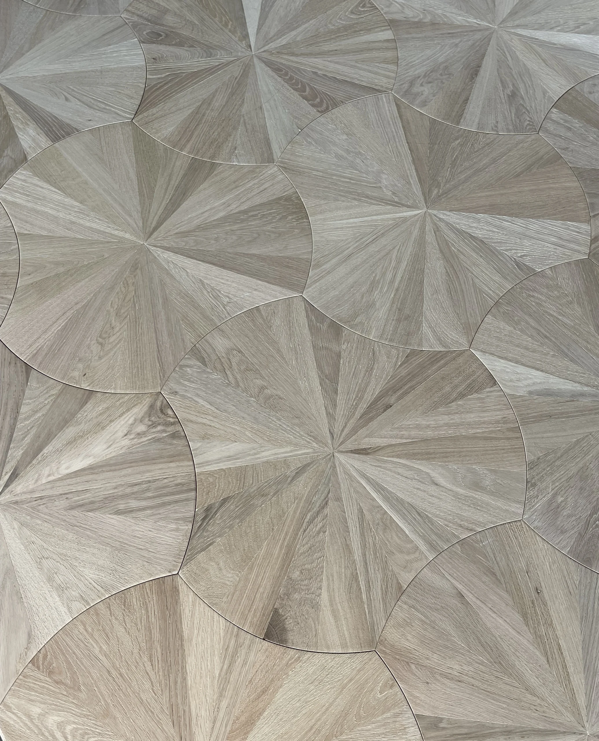 Geometric Lotus Unfinished Oak Parquet Flooring - 4/16mm