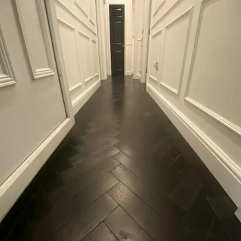 Parquet Onyx Black Oak Brushed & UV Oiled Flooring 75 x 4/18 x 340mm