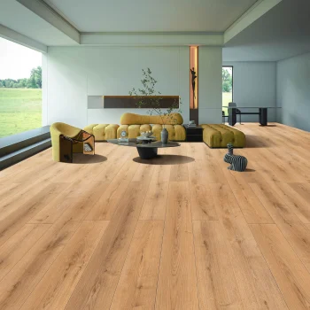 New Deluxe Laminate Lightly Smoked Oak Plank – Installed Flooring Scene