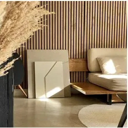 Real Wood Acoustic Wall Panel - Natural Oiled Oak 2400x12/21x600mm - Image 2