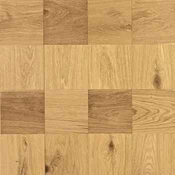 Close-up of Cubed Natural Oak Brushed & Oiled Wood Flooring surface grain